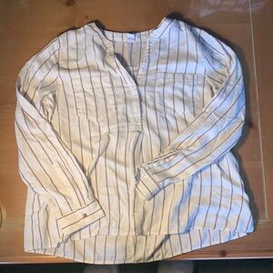 Old Navy Cream and Brown Striped Top